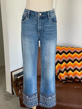 DRIFTWOOD Colette Embroidered Hem Jeans